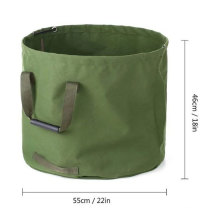 Professional reusable canvas heavy duty lawn leaf garden bags foldable yard garden waste bags